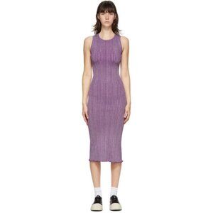 Simon Miller Benny purple glitter rib tank midi dress